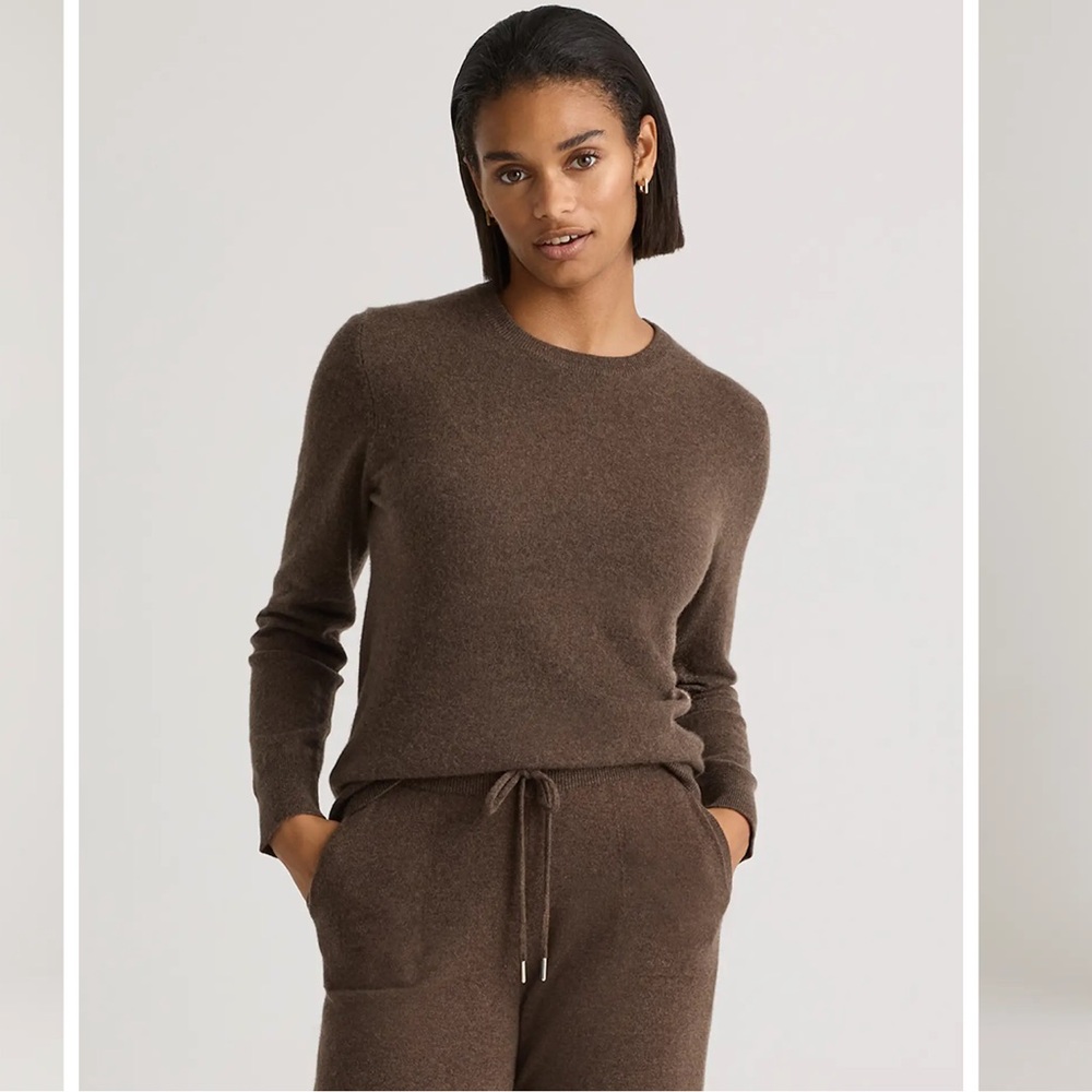 Lot of 3 Quince Mongolian Cashmere Crewneck Sweaters gray, red, brown size XS